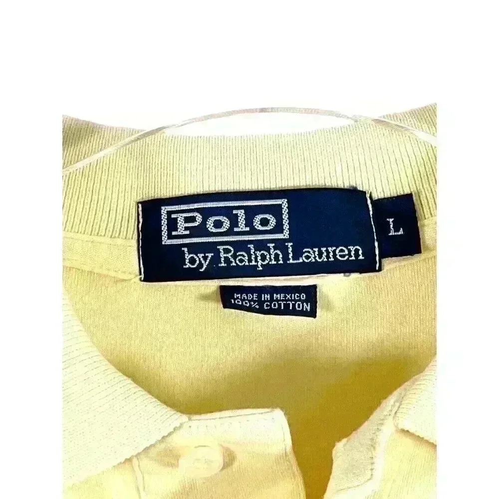 POLO by RALPH LAUREN Men’s Classic Cotton Polo Shirt - Yellow - Size L